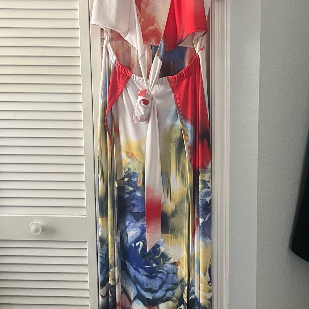 Elegant Multicolor Maxi Dress